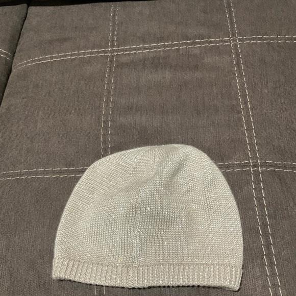 Talbots beanie hat dark tan, lots of silver sparkling (pic doesn’t show it) - Picture 3 of 5